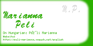 marianna peli business card